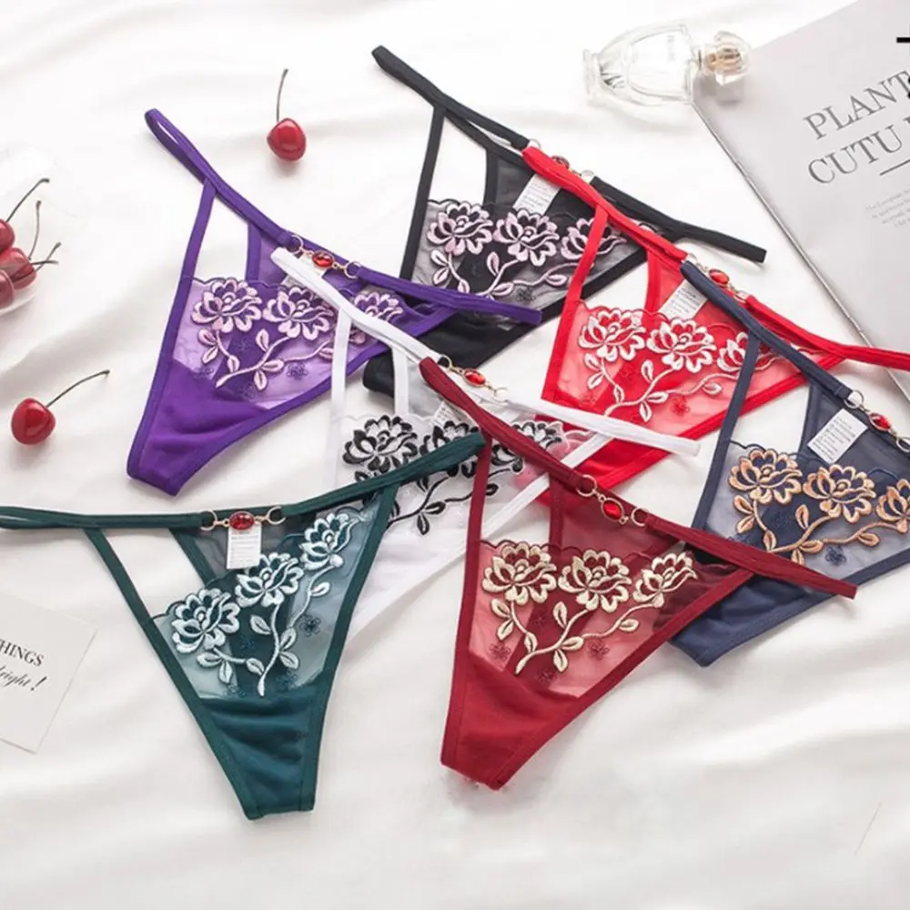 

Бесшовные кружевные вышитые женские трусики, сексуальное женское нижнее белье, женское нижнее белье