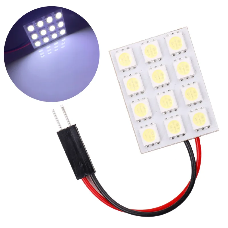 Автомобильные светодиодные панели крыша светильник 5050 12SMD высокого светильник на плоской подошве чтение светильник отсек светильник багажник светильник для автоматическое изменение светильник
