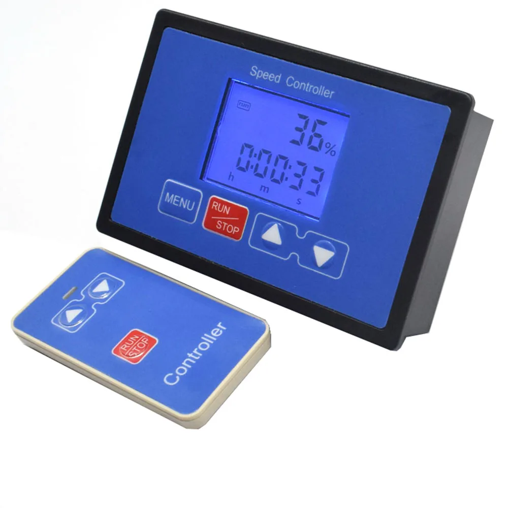 LCD Digital Display 0~ 60A PWM DC Motor Speed Controller Timing Reversible Remote Controller
