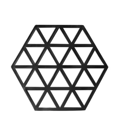 black-A Силиконовый коврик для стола в скандинавском стиле, противообжигающий коврик для чаши, бытовой коврик для кухонного горшка YHJ110405 - Цвет: black-A
