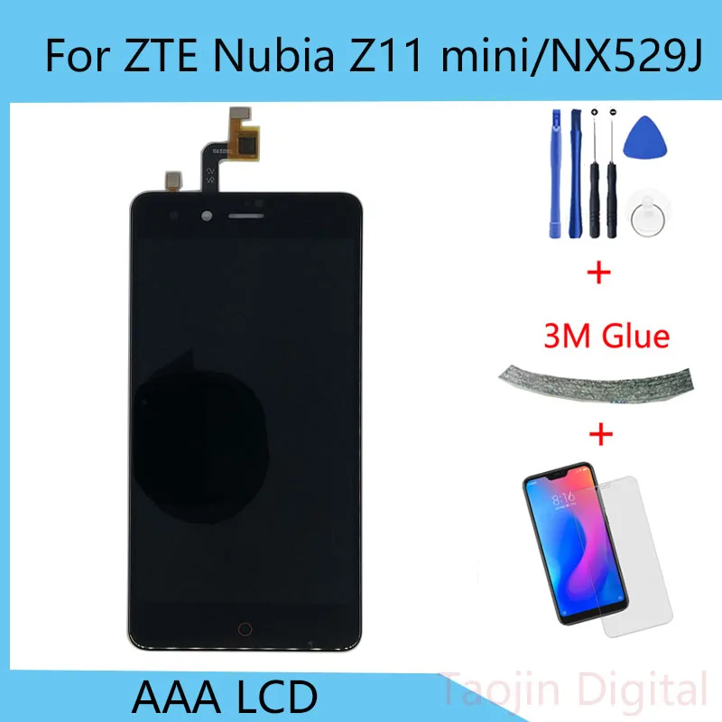 Black NX529J and Digitizer Full Assembly Color : Black LCD Screen Mobile Phone for ZTE Nubia Z11 Mini