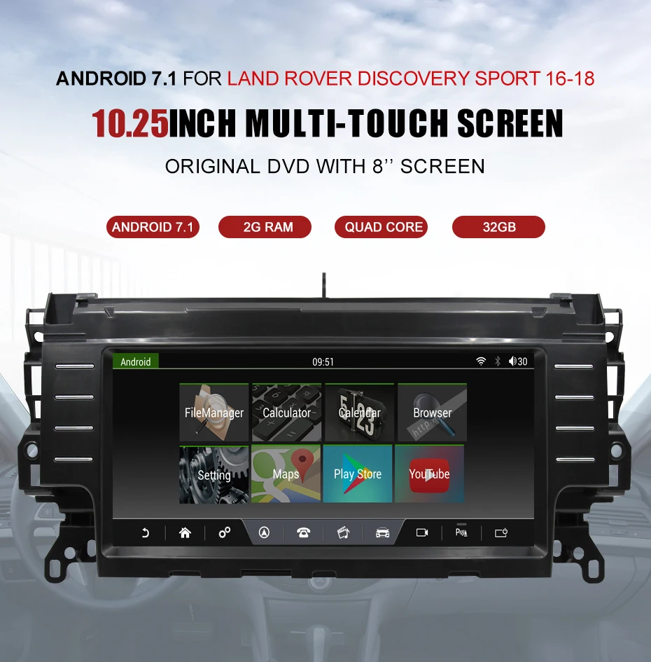 KANOR мультимедийная навигация gps для Ranger Rover Discovery Sport Bluetooth Android 7,1 радио приборная панель плеер 10,2"