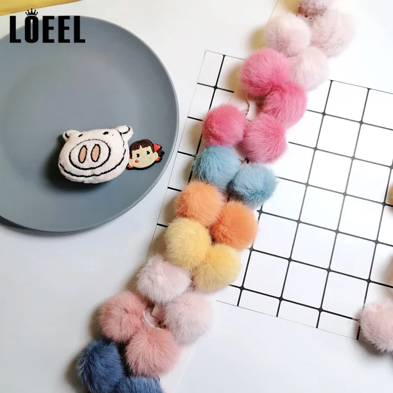 20pcs mixed Корейский головной убор осень-зима Конфеты цветная эластичная резинка детское мини-платье для девочек плюшевая повязка для волос Группа, аксессуары для волос, смешанные Цвет 20 шт./упак - Цвет: 20pcs mixed