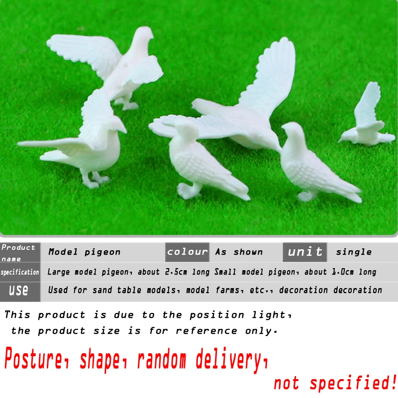 5pcs 규모 모델 디오라마 건축을위한 소형 조류 종 레이아웃 키트 동물원 장면 Diy 만들기 재료