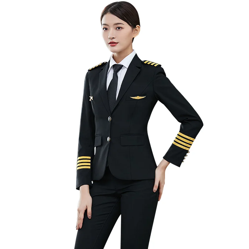 Униформа для авиалиний костюм Женская куртка + брюки воздушная посещаемость отель менеджер по продажам профессиональная одежда женская
