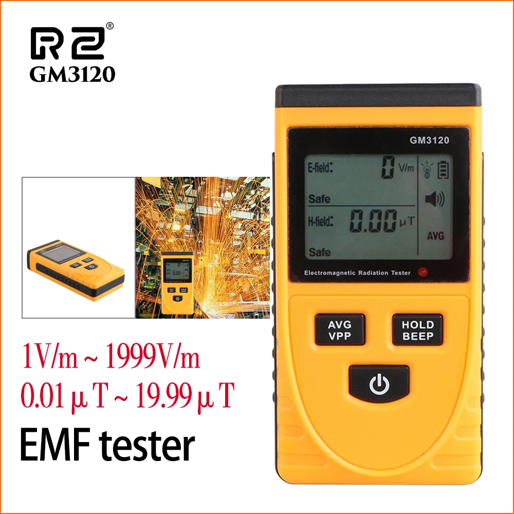 

RZ Electromagnetic Radiation Dosimeter Tester Detector Emf Meter Handheld Portable Geiger Counter Electric Field Emission Tools