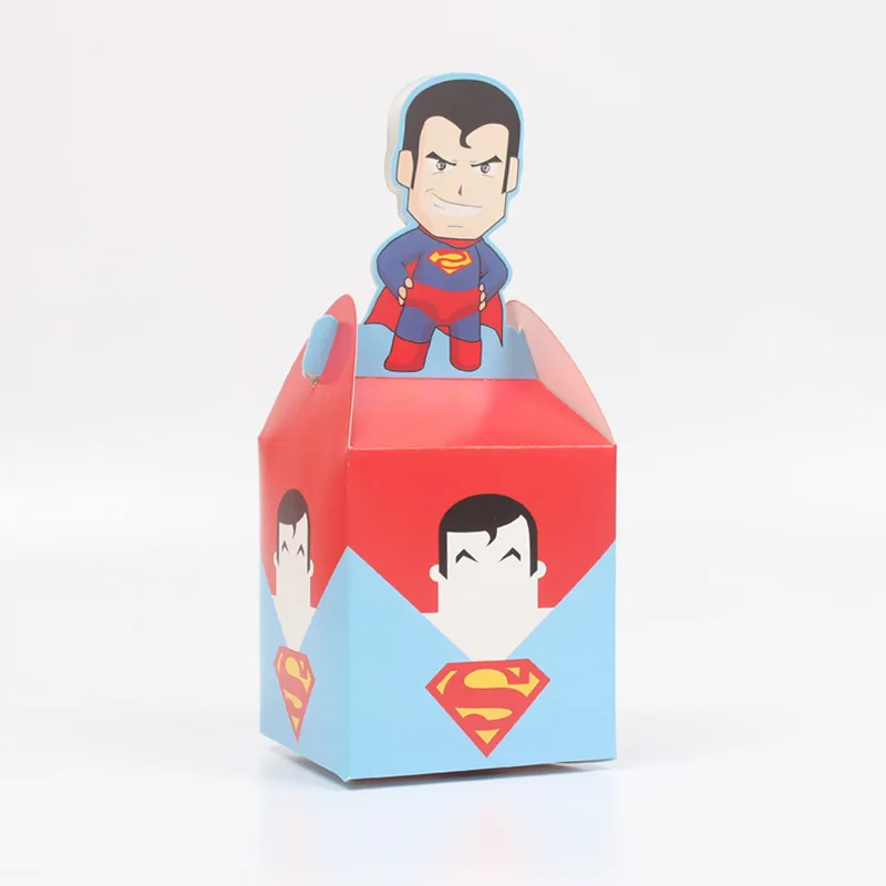 8 шт. вечерние коробки для конфет с героями мультфильма «мстители» и «Супергерои», Подарочная коробка для дня рождения, Рождественская коробка с яблоком