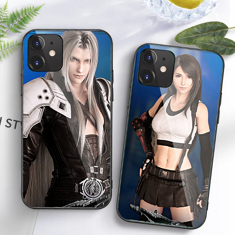 Onnlink Final Fantasy VII Remake Phone Case for IPhone11 Pro Max X XR XS Tempered Glass Silicone Iphone 7 8 Plus |