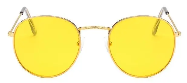 clear yellow Дизайнер женские стеклянные es оптические оправы металлические круглые стеклянные es оправы прозрачные линзы очки черное серебро золото глаз Стекло - Цвет оправы: clear yellow