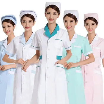 

Medical Nurse Uniform Lab White Coat Pharmacy Beauty Hospital Clinic Work Wear Uniforms for Women Medical Clothes