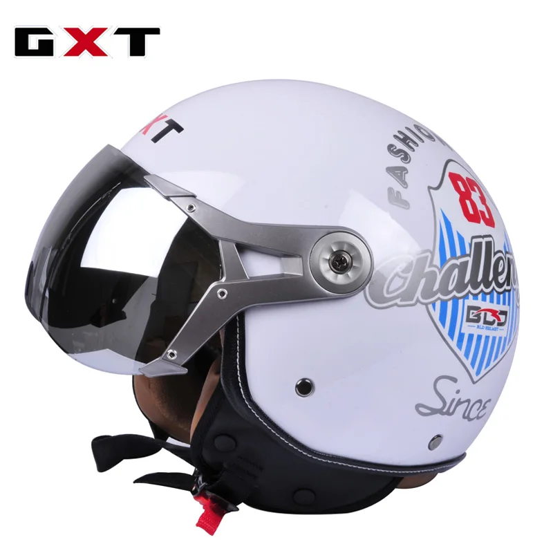 GXT мотоциклетные винтажные шлемы ретро Половина лица Casco мотокросс шлем скутер casco motocicleta кожаный шлем для Harley