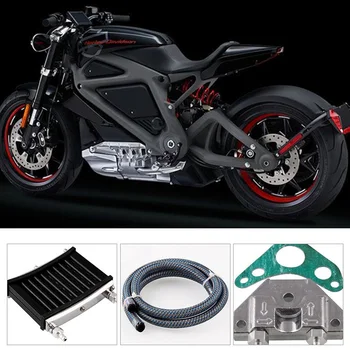

Universal Motorcycle Aluminum Engine Oil Cooler Cooling Radiator Kit For 50cc 110cc 125cc 140cc 150cc ATV