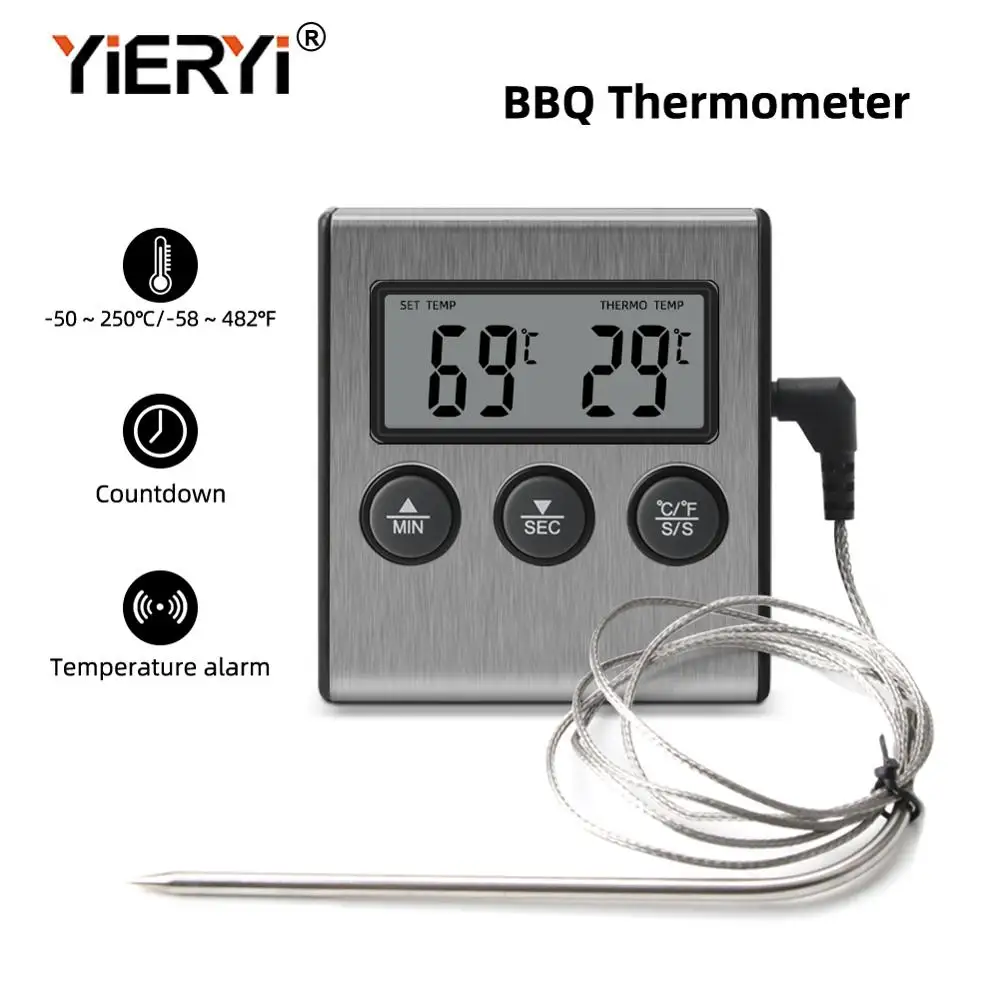 Yieryi новый зонд для духовки термометр и таймер курицы/стейка мяса барбекю жарки