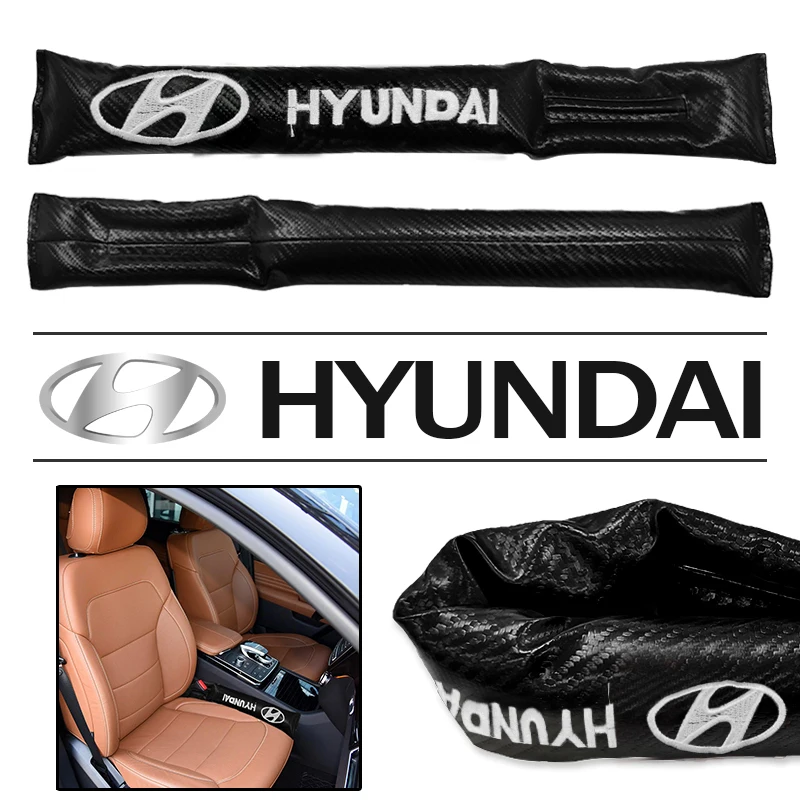 

High Quality Car Badge Car Seat Cushion Crevice Gap Stopper for Hyundai Santa Fe Sonata Solaris Azera Creta I30 Ix25 Tucson IX35