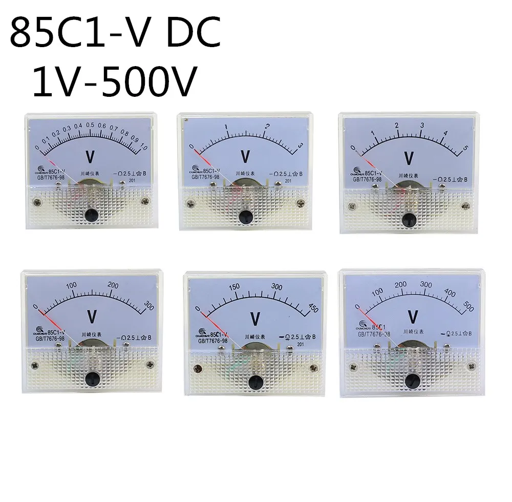 

85C1-V DC pointer ammeter 10V 15V 20V 30V 75V 200V 250V 300V 400V 85C1 series analog AMP meter 64*56 mm size