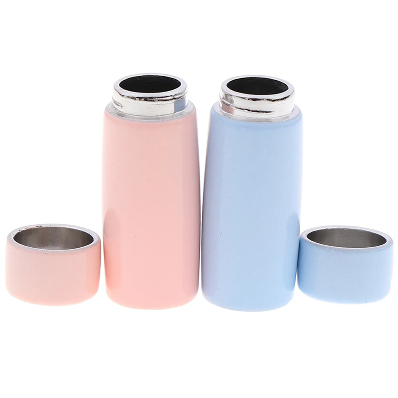 1:16 1:12 Dollhouse Metal High Vacuum cup Miniature Food Play Doll House Accessories Thermo Water Cup Doll House Decoration