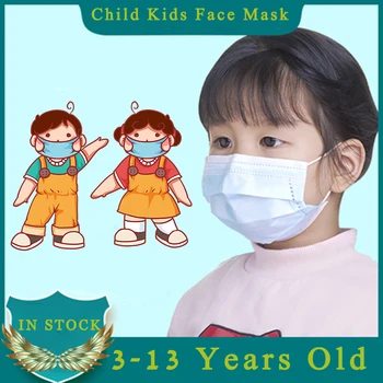 

100/50PCS kids Face Mask Disposable Tapabocas Dust Mask Hygiene Face Mask Ear Loop Non Woven Protective Safety Mask