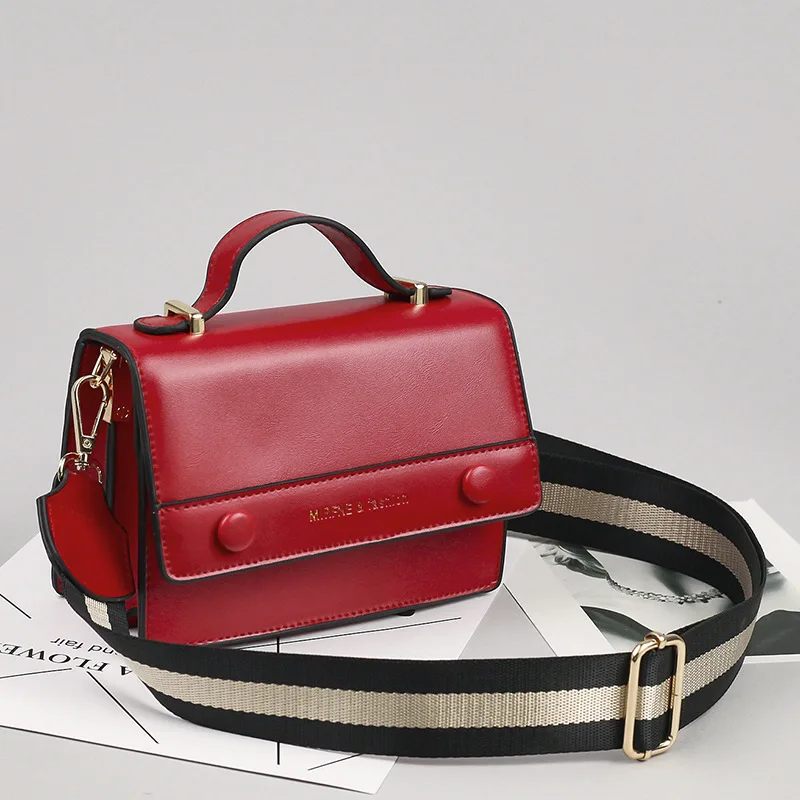 

2019 New Style Pu Stereo Square Sling Bag Fastener Decoration Fashion Shoulder Oblique WOMEN'S Bag