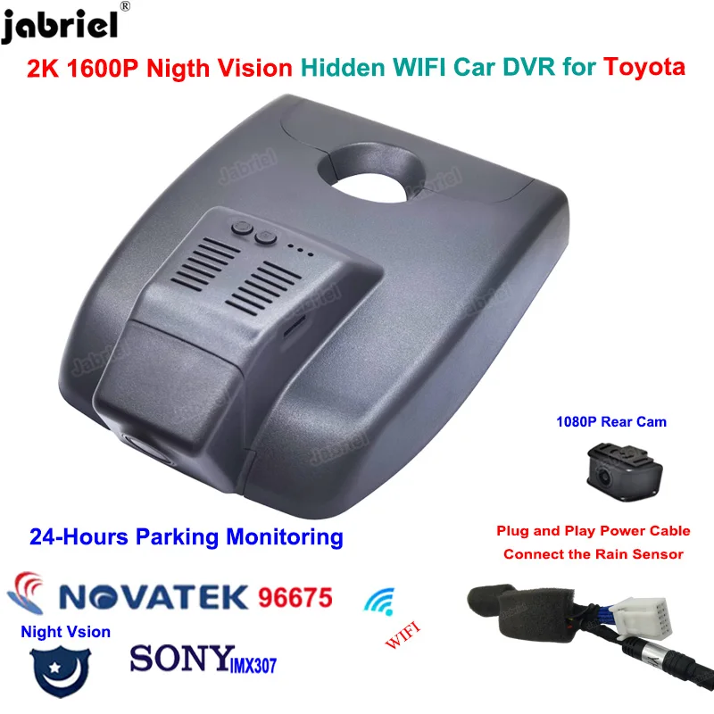 

2K 1600P Car Dvr Dash Cam Cameras For Toyota Corolla L LE SE XSE XLE For Toyota Levin For Toyota Auris 2018 2019 2020 2021 E210