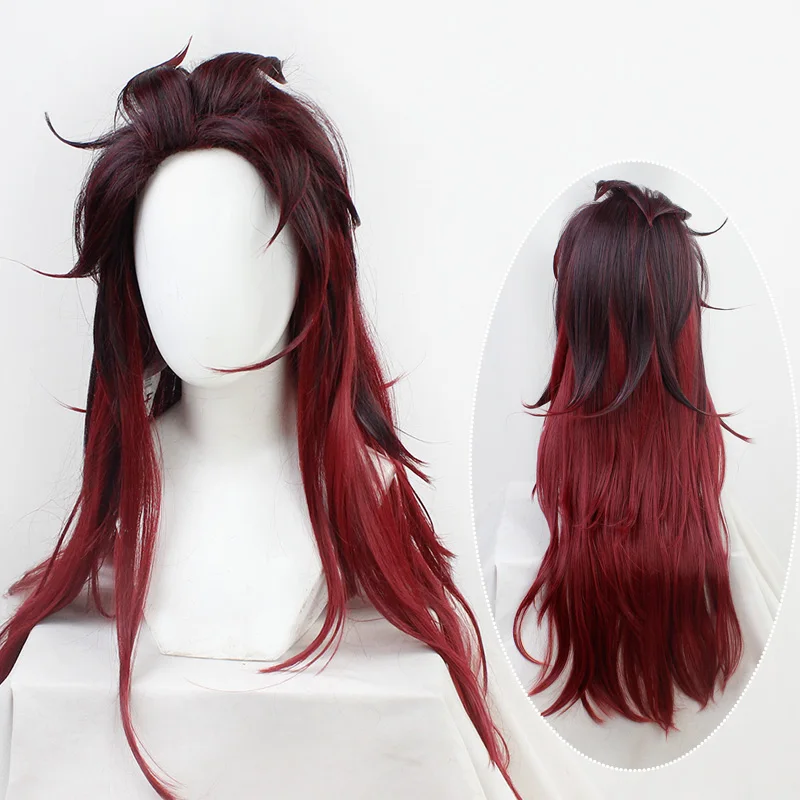 DIOCOS аниме Demon Slayer Kimetsu No Yaiba Kamado Tanjirou Косплей парики Мужчины Женщины 70 см длинные волосы 4 стиля