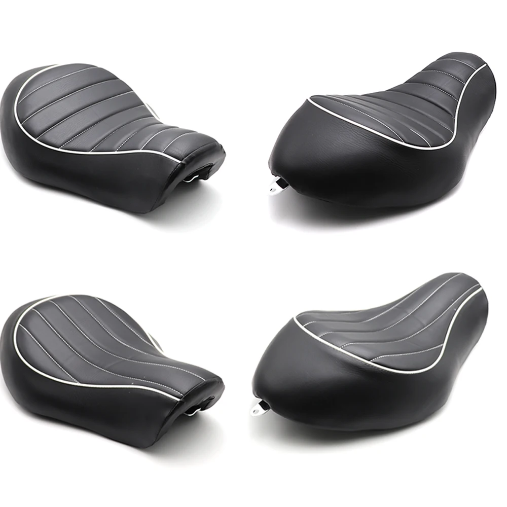 Motorcycle Soft Solo Seats Front Driver Saddle Cushion Hump Fits For Harley XL883 1200 Custom XL1200C 48 New |