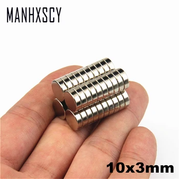 

200pcs Neodymium N35 Dia 10mm X 3mm Strong Magnets Tiny Disc NdFeB Rare Earth For Crafts Models Fridge Sticking magnet 10x3mm