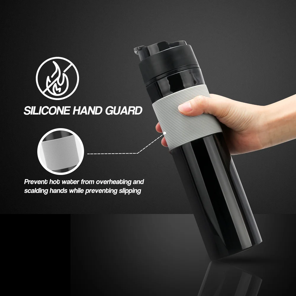 French Press Coffee Press for Kitchen Office or Camping Use Grounds Filter ALLOMN Portable Travel Mug