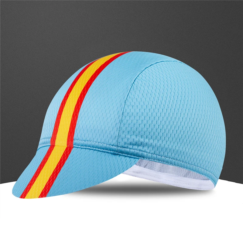 Дышащая Кепка для велоспорта из Италии, Испании, Франции, шапка для горного велосипеда, Спортивная Кепка с черепом - Цвет: ES-Light Blue