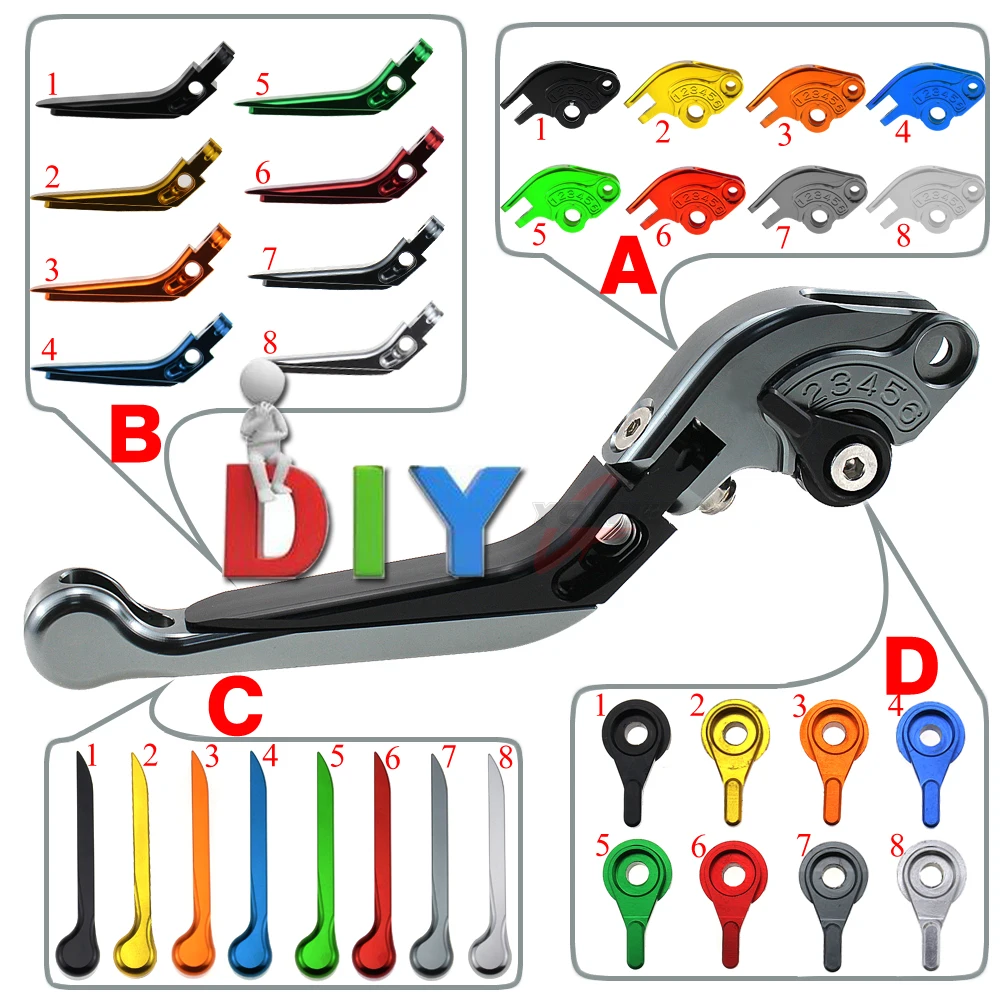 Для Aprilia CAPONORD ETV1000 ETV 1000 2002-2007 аксессуары для мотоциклов Складные Выдвижные Тормозные Рычаги Сцепления - Цвет: DIY