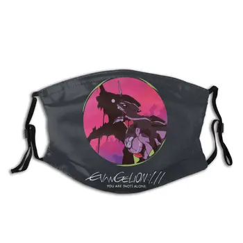 

EVA Evangelion Poster Unisex Reusable Face Mask Printed Anti Haze Dustproof Mask Protection Cover Respirator Mouth Muffle