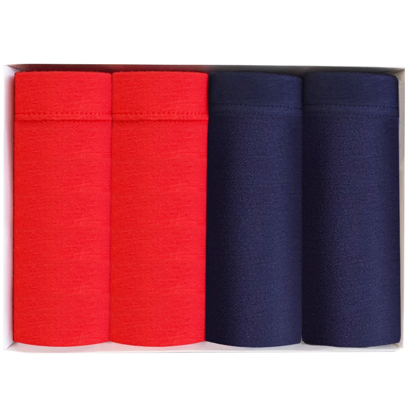 890, 4 шт./лот, 6XL, мужское нижнее белье, летние дышащие удобные боксеры, короткие Модальные трусы, большие размеры, боксеры 9N28 - Цвет: 2red2blue