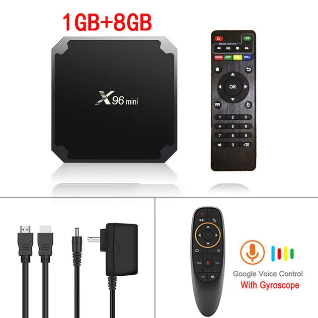 1GB 8GB G10G X96 Мини Смарт Android ТВ коробка Amlogic S905W Четырехъядерный 4K медиаплеер 2,4 ГГц WiFi медиаплеер X96mini Android 7,1 телеприставка - Цвет: 1GB 8GB G10G