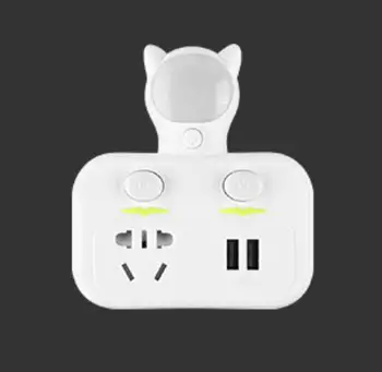 

Multipurpose one-turn multi-power socket Plug adaptor Smart socket converter with lamp