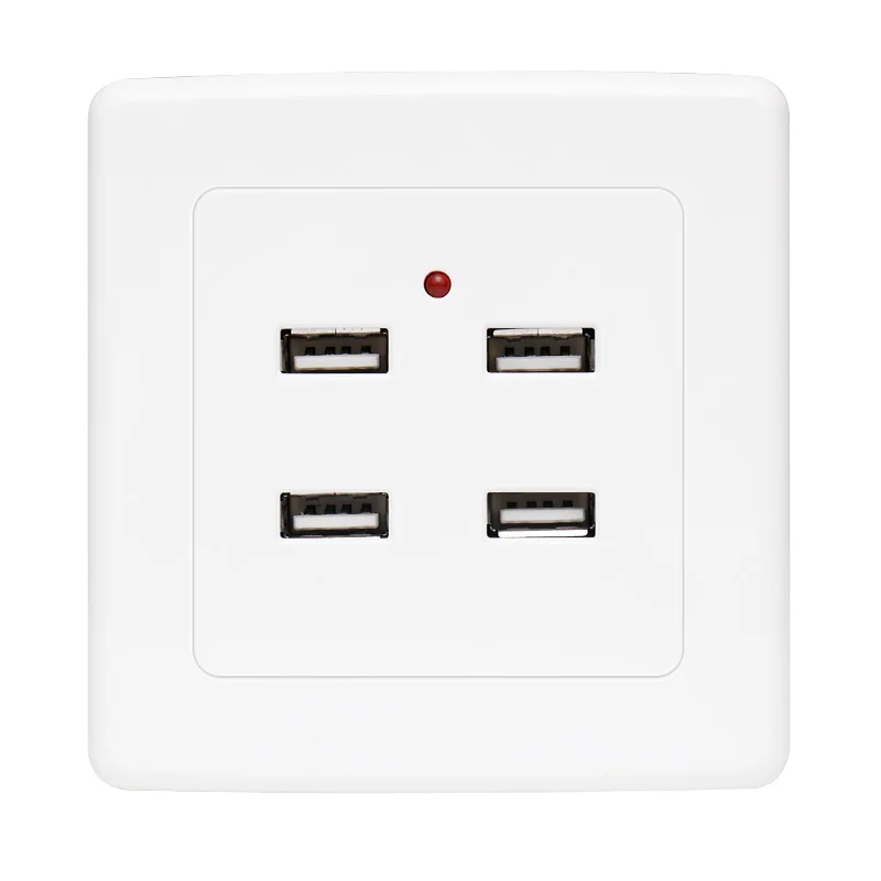 Bcsongben 2/3/4/6 Ports USB Wall Socket Charger Power Adapter Plug Outlet Grounded Electric Wall Charger Adapter Charging - Тип: 4000MA
