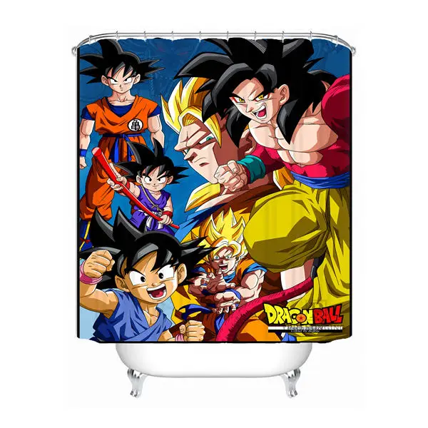 Shower Curtain Индивидуализированный Жемчуг дракона Z боевой Душ Ванна занавес Mildewproof водонепроницаемый полиэстер различных размеров#0421-21-06 - Цвет: Shower Curtain