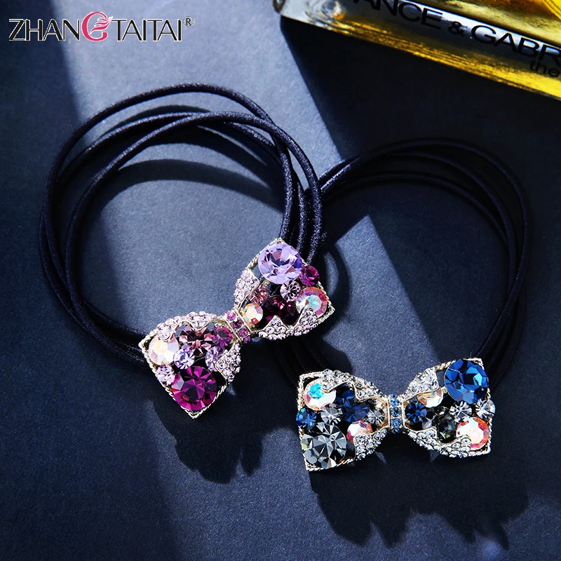 Чжан Тай Австрия Стразы волос Канаты с бантом и повязка для &quotконский хвост&quot