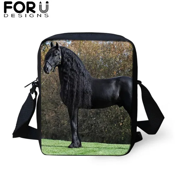 FORUDESIGNS/3 шт./компл. красивый фризская лошадь печати школьная сумка для мальчиков и подростков, рюкзак для девочек, детей, студентов рюкзак для путешествий - Цвет: CDGX1513E