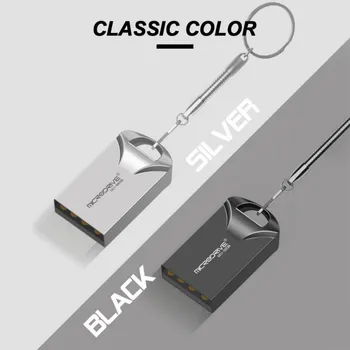 

128GB USB Flash Drive Waterproof Metal Mini Size Thumb Drive Memory Stick With Keychain Accessories