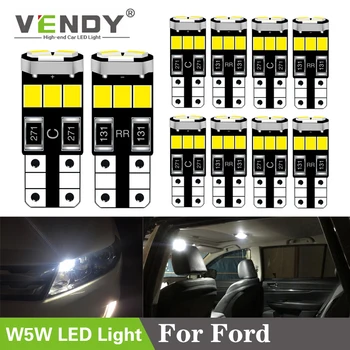 

10pcs Car W5W T10 168 LED Light Auto Lamp Interior Bulb 2835 smd For ford focus mk2 mondeo mk4 mk3 fusion fiesta c max explorer