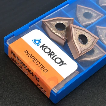 

10pcs WNMG080404 HS PC9030 Carbide Inserts CNC Lathe Tool WNMG 080404 High Quality External Turning Tool For Stainless Steel
