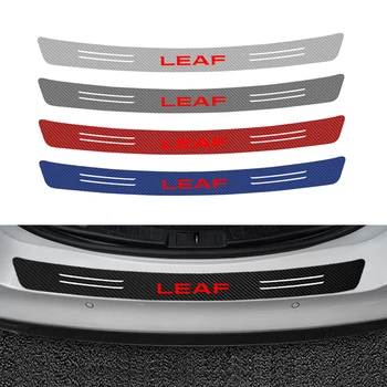 

1PCS Car Trunk Rear Bumper Trim Anti-Kicked carbon fiber Sticker For Nissan Leaf Note Juke Sentra Patrol Navara Accessories