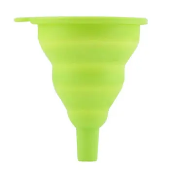 

Collapsible Folding Funnel Household Food Grade Silicone Separating Funnel Kitchen Thermostable Oil Loading Funnel