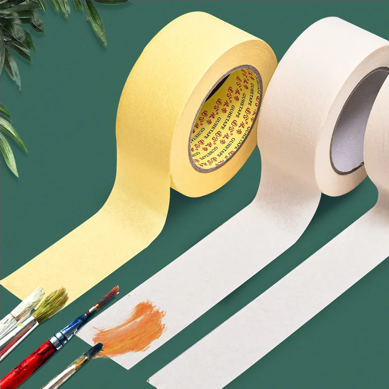 Белый малярный скотч сморщенная бумага автомобильная аэрозольная краска