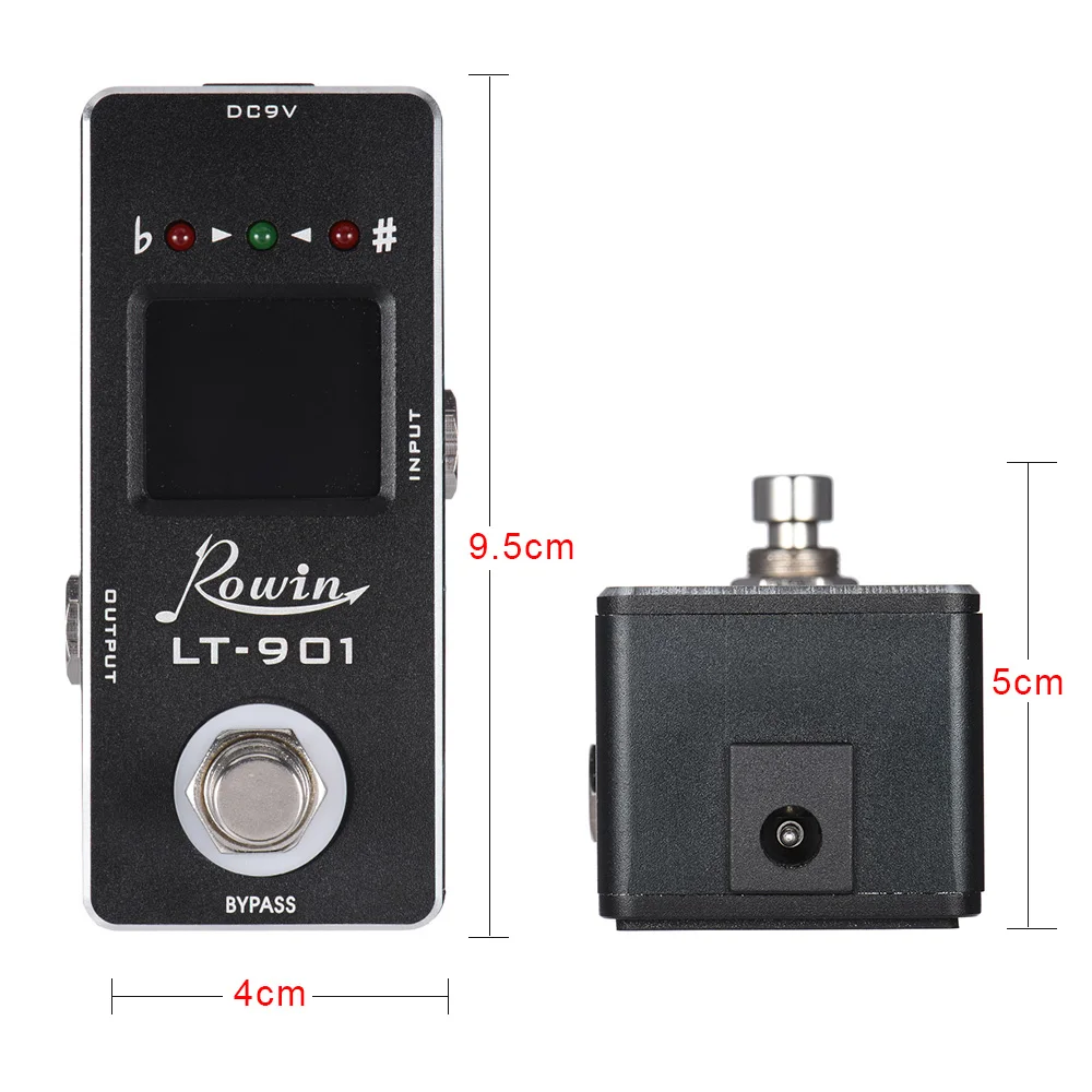 Тюнер для гитары Rowin Lt 901 педаль тюнера мини хроматический ЖК Дисплей True Bypass