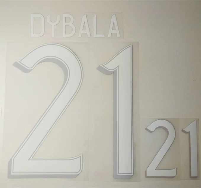 /20 Аргентина Месси BATISTUTA Dybala MASCHERANO DI MARIA AGUERO печать nameset футбольный номер штамповка патч значок - Цвет: DYBALA