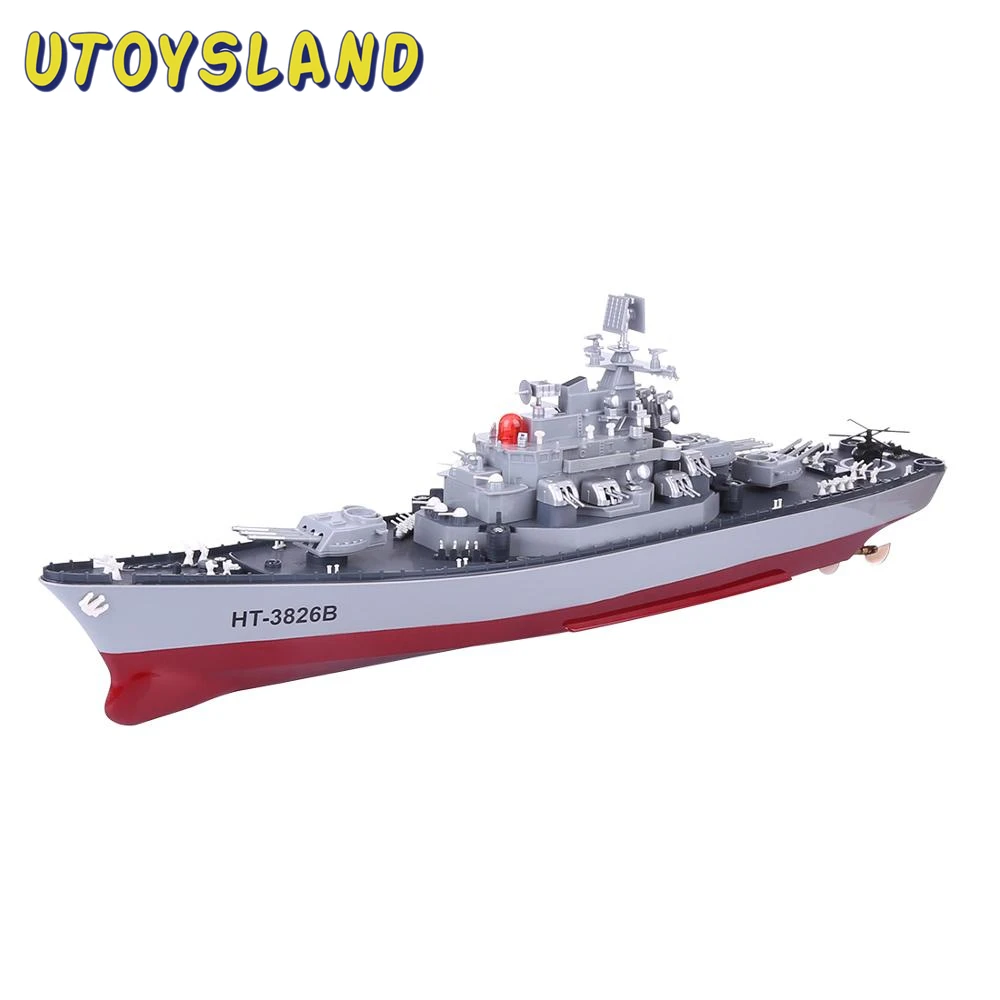 RC лодка 6 км/ч высокая скорость 58 см 1:250 военный боевой корабль игрушка