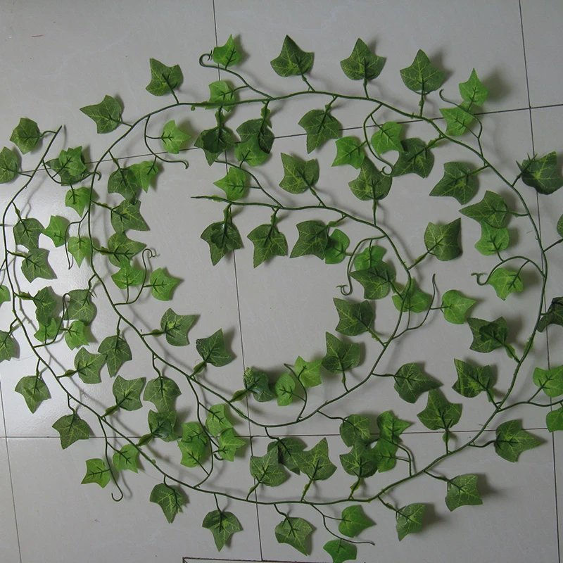 

12PCS 2.4M Artificial Ivy Leaf Garland Plants Vine Fake Foliage Flowers Home Decor Plastic Artificial Flower Rattan Evergreen
