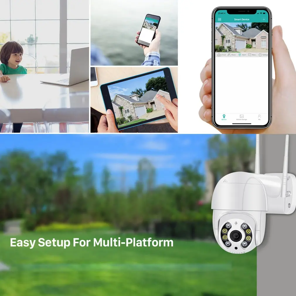 1080P PTZ Беспроводная IP камера водонепроницаемая 4X цифровой зум Мини WiFi