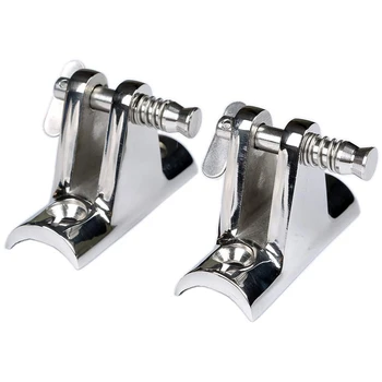

Boat Bimini Top Deck Hinges Fitting Concave Base Hardware with Removable Pins Pair Of 2