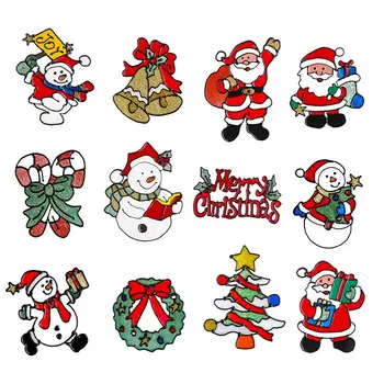 

12Pcs Wall Decoration Home Decoration Accessories Wall Stickers Chic Christmas Stickers Xmas Supplies For Store Mall Hotel